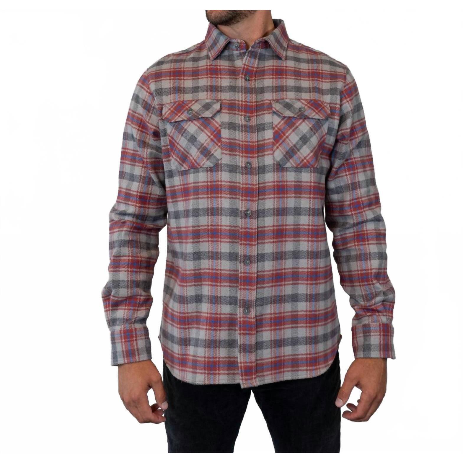 New Muskox Field Grand Flannel Shirt In Sedona Red